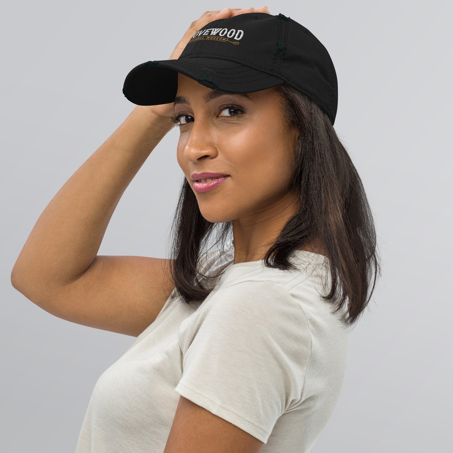 Museum Logo Distressed Hat | Black