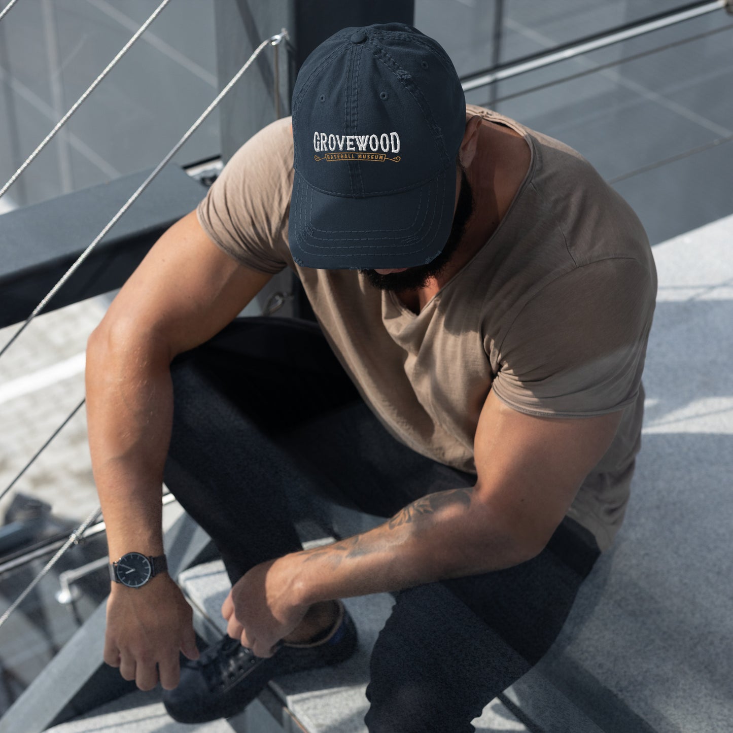 Museum Logo Distressed Hat | Navy