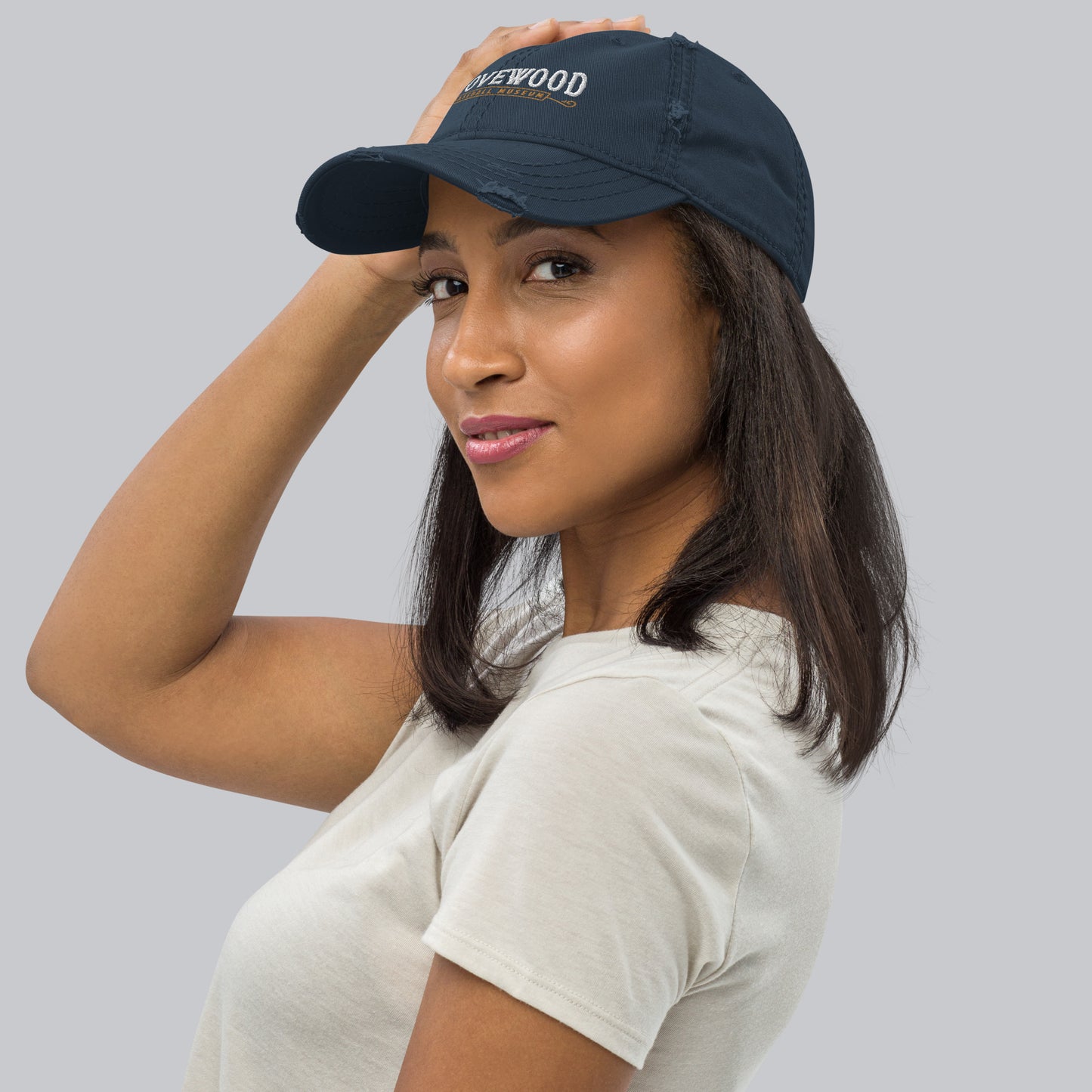 Museum Logo Distressed Hat | Navy