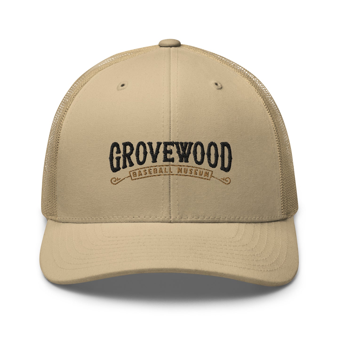 Museum Logo Outline Trucker Hat | Khaki