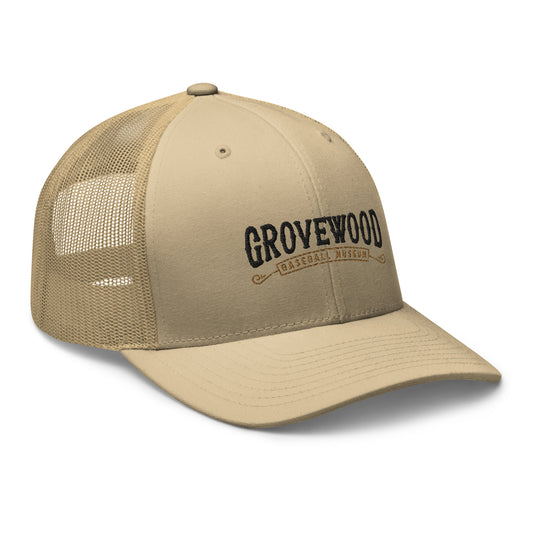 Museum Logo Outline Trucker Hat | Khaki