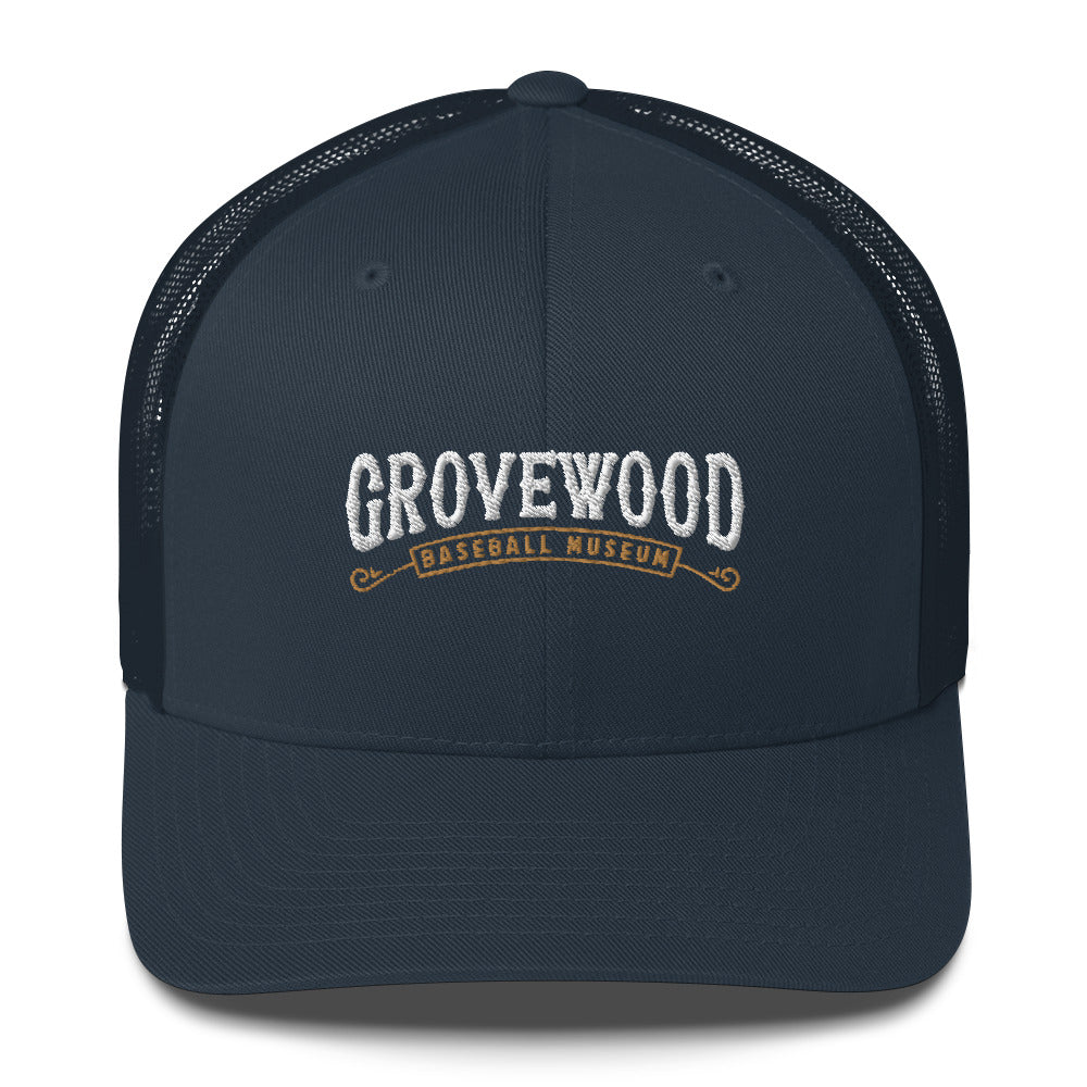 Museum Logo Outline Trucker Hat | Navy