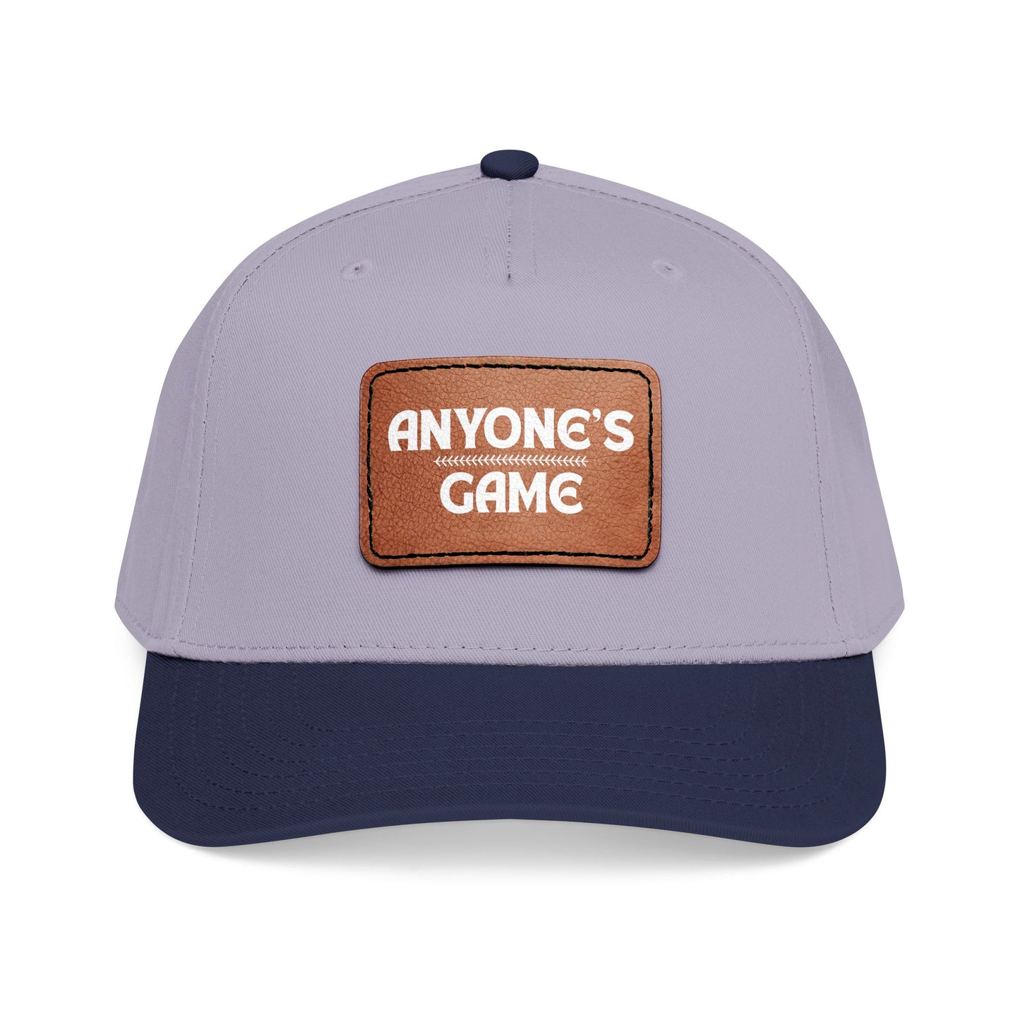 Baseball Hat With Leather Patch | Multiple Colors | Anyone's Game
