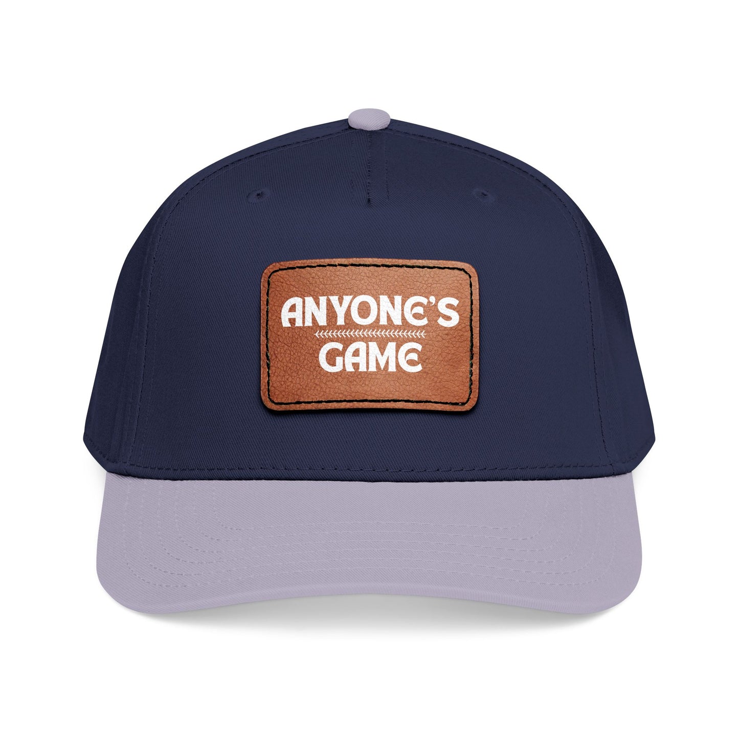 Baseball Hat With Leather Patch | Multiple Colors | Anyone's Game