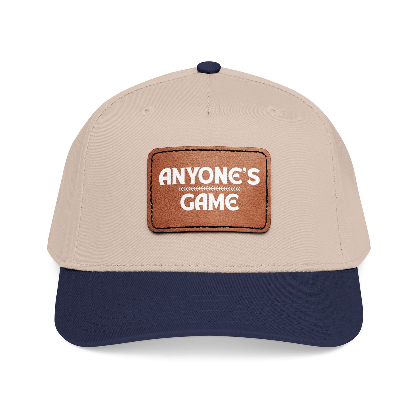 Baseball Hat With Leather Patch | Multiple Colors | Anyone's Game