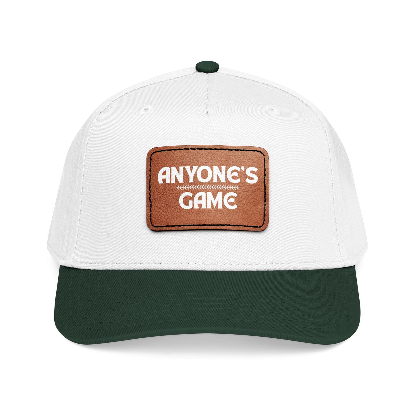 Baseball Hat With Leather Patch | Multiple Colors | Anyone's Game
