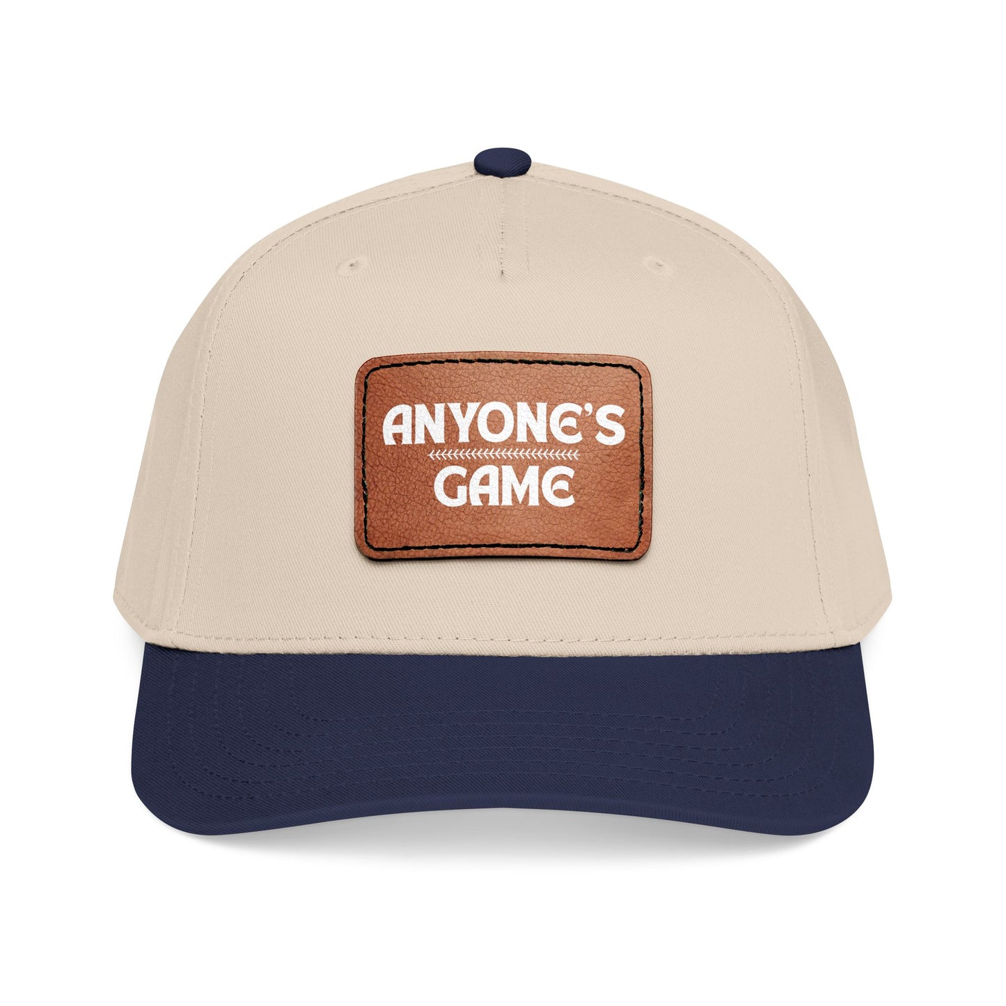 Baseball Hat With Leather Patch | Multiple Colors | Anyone's Game