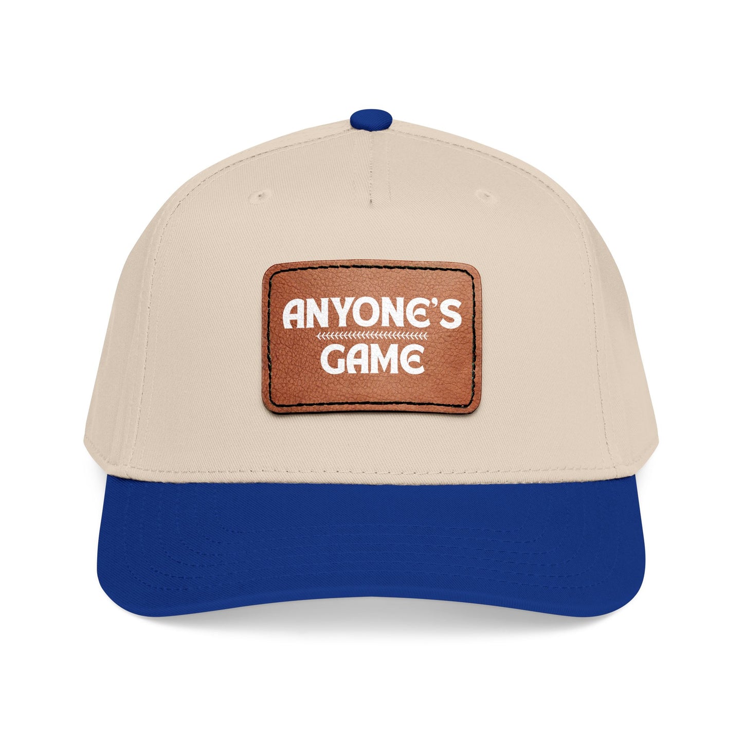 Baseball Hat With Leather Patch | Multiple Colors | Anyone's Game