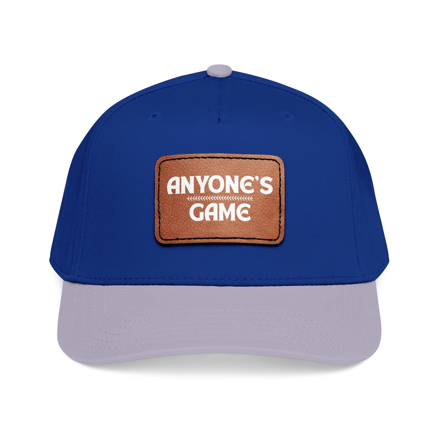 Baseball Hat With Leather Patch | Multiple Colors | Anyone's Game