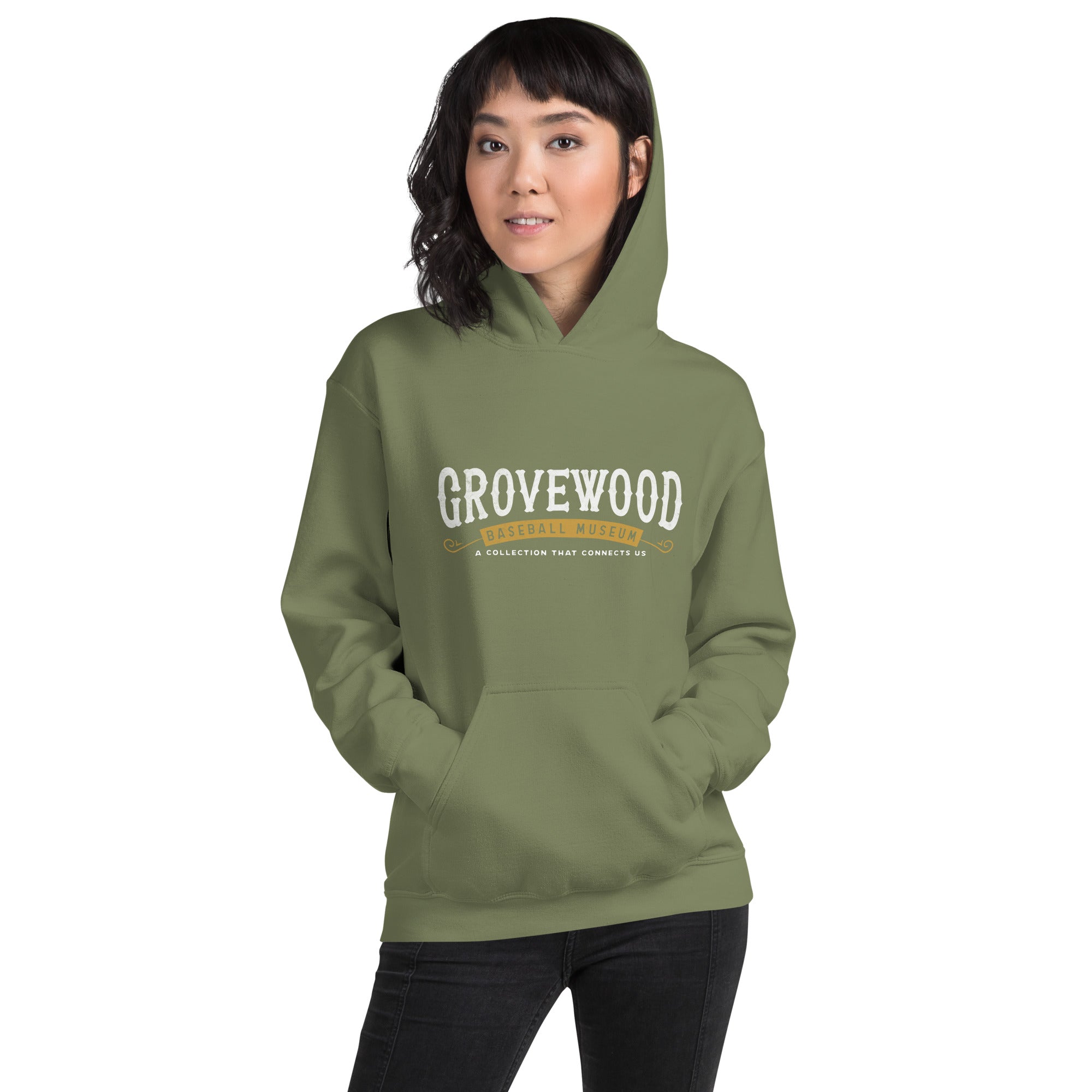 Museum Logo Hoodie GroveWood Baseball Museum